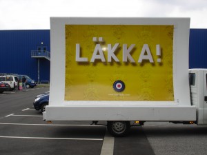 Bionade-Werbung vor IKEA
