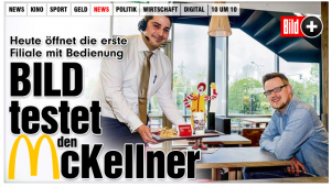 Kellner bei McDonalds - Verrat an den eigenen Grundsätzen und an der Kundschaft.