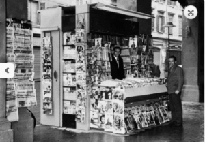 Kiosk der Familie Panini in Modena in den 50er Jahren - Ursprung der Marke